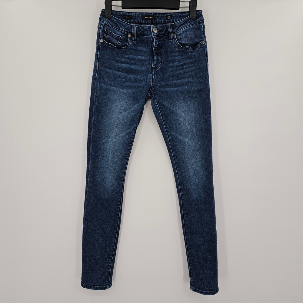 Miss Me Skinny Jeans Dark Wash‎ 26x28 M1001S31 Stretch Whiskers